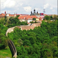 Pohled z Vyšehradu.