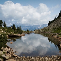 Jezero Spiegelsee Rakousko