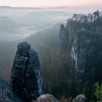 Modrá hodinka ve skalách