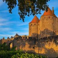 ráno před branami Carcasone