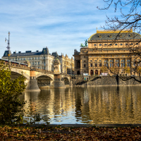 Pohled ze Střeleckého ostrova