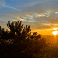 Západ slunce v Čerčanech 