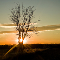 Západ slunce na Vysočině 