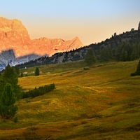 Zapadání v Dolomitech