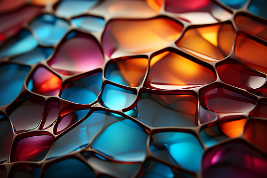 Detailní záběr na barevné bubliny